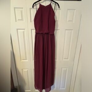Bridesmaid dress, wine colored, size US 16